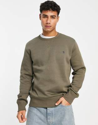 French Connection crew neck sweatshirt in khaki - ASOS Price Checker
