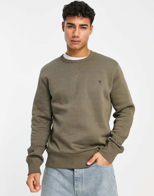 French Connection crew neck sweatshirt in khaki