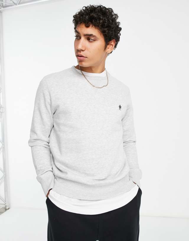 French Connection crew neck sweatshirt in light gray