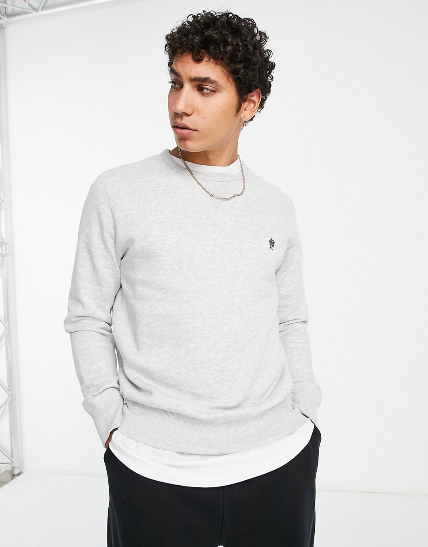 French Connection Crew Neck Sweatshirt In Light Grey