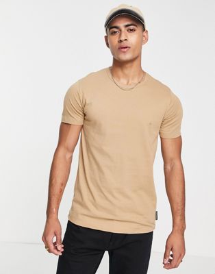 French Connection crew neck t-shirt in camel