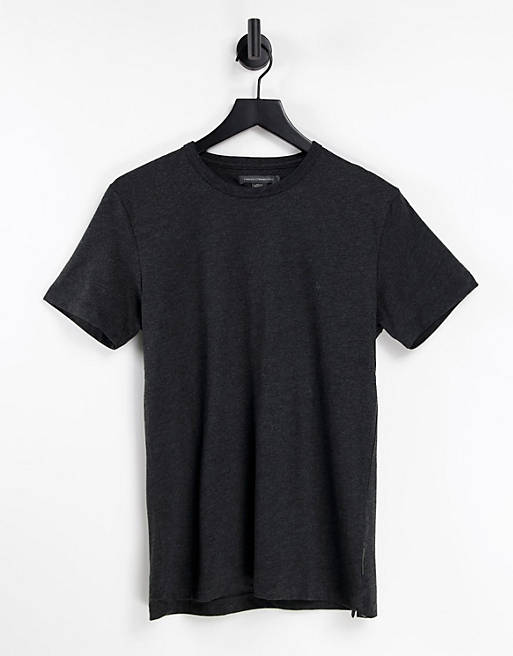 French Connection crew neck t-shirt in charcoal