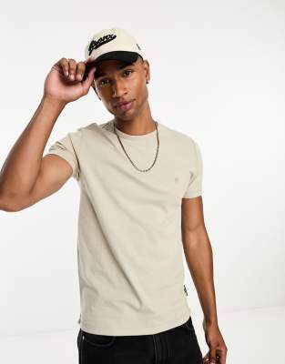 French Connection crew neck t-shirt in stone | ASOS