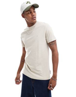 French Connection crew neck t-shirt in stone-Neutral