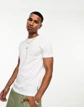 Pull&Bear t-shirt with japanese tiger back print in white