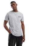 [French Connection Mens] French Connection crew neck t-shirt with repeated logo in light grey Chest 34 Light grey/marine