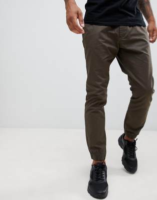 cuffed chino joggers