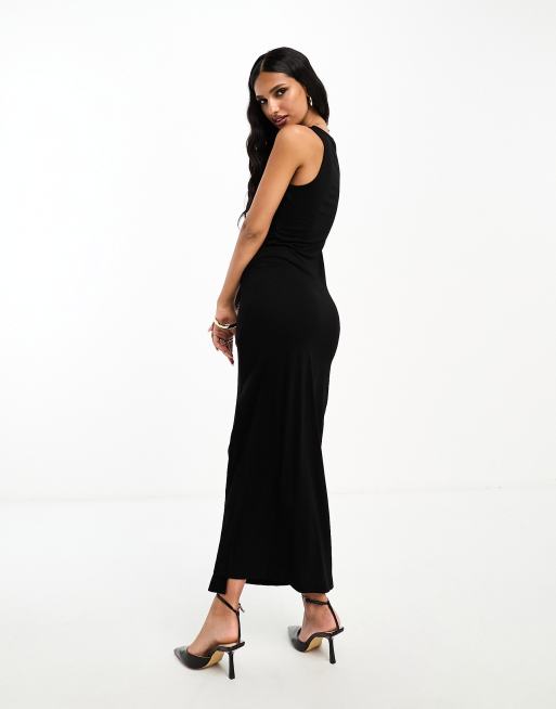 black fitted jersey dress Atria 6861H Fitted Jersey Dress XS / Lavender