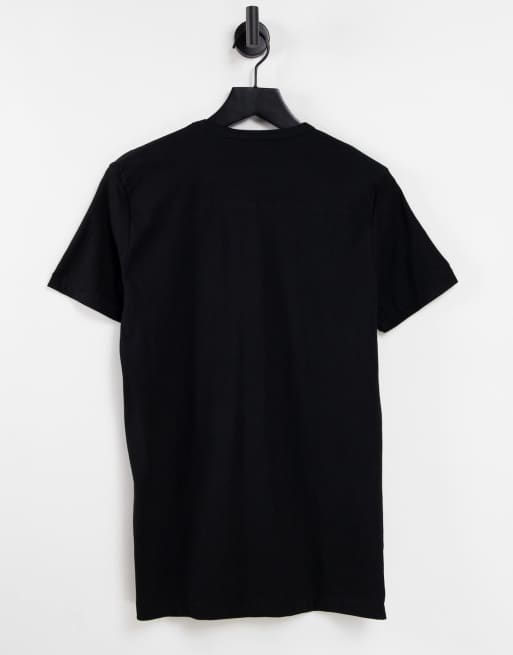 French Connection – Czarny t-shirt z dekoltem w kształcie litery V, 2 z 4