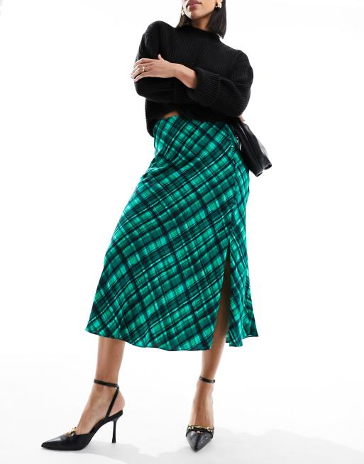 Check midi skirt best sale