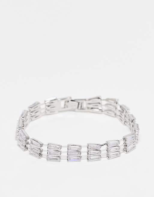 French Connection diamante bracelet in silver tone