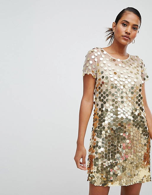 French Connection Disc Sequin Mini Dress | ASOS