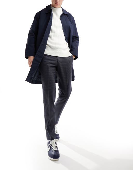 French Connection dogtooth formal suit trouser in grey pattern