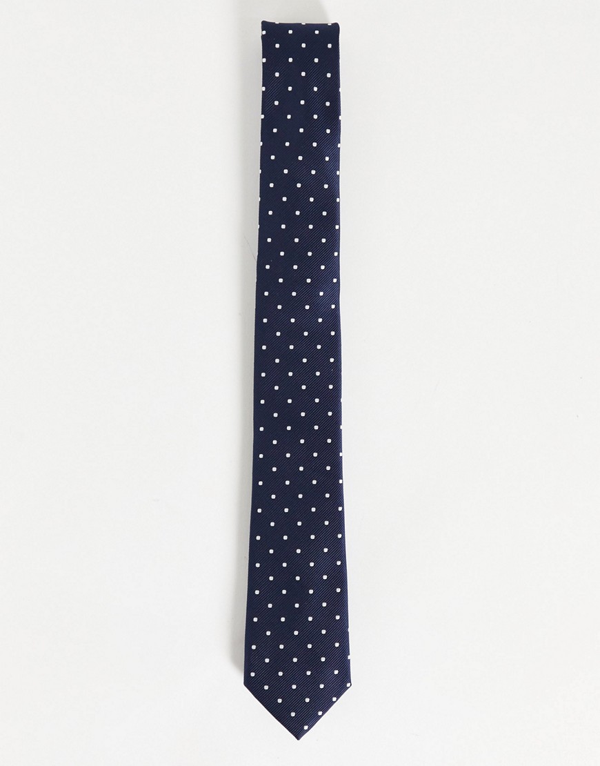 French Connection Dotted Tie-navy