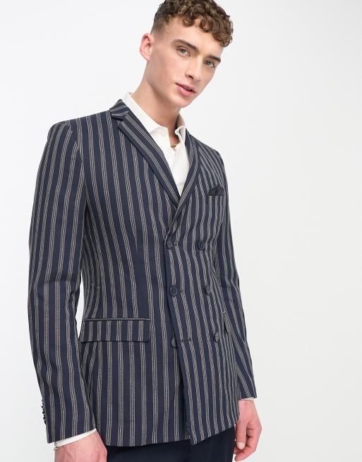 Pinstripe on sale linen blazer