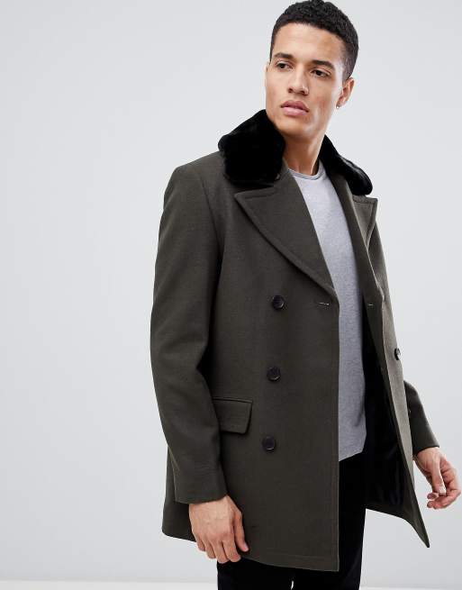 Fur cheap lined peacoat