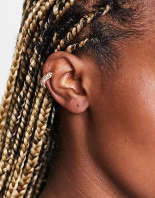 French Connection French Connection ear cuff in crystal-Gold