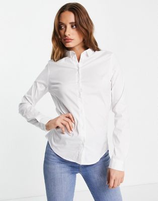 French Connection eastside cotton shirt in white