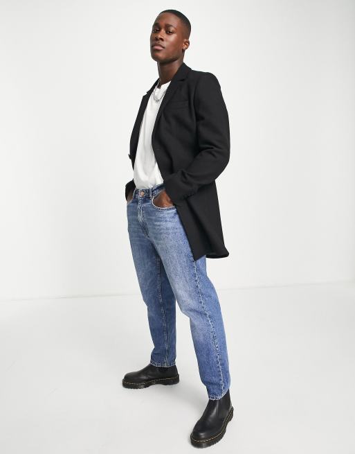 French Connection – Einreihige Hemdjacke in Schwarz