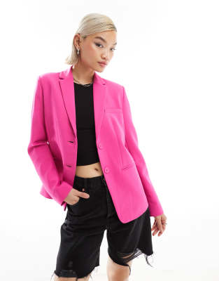 French Connection - Einreihiger, eleganter Blazer in Rosa, Kombiteil