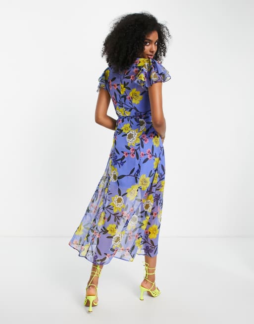 French connection midi hotsell shirt floral bloom dress