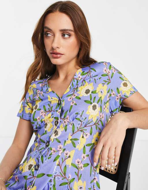 french connection meadow jersey dress FRENCH CONNECTION MULTI PERNILLE DIANE MEADOW JERSEY FLORAL DRESS (H10)  (C47) (BB57)