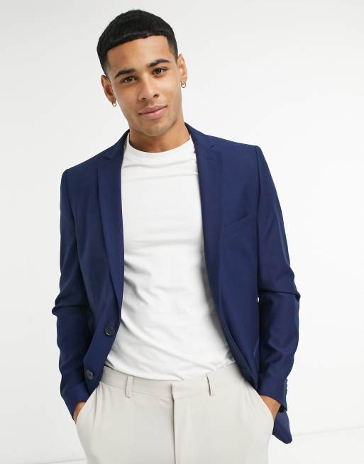  French Connection - Slim fit ensfarvet blå, 2 af 2