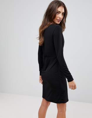 french connection black wrap dress