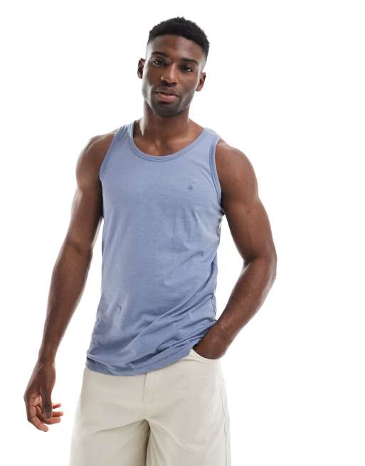 French Connection essential tank top in light blue melange