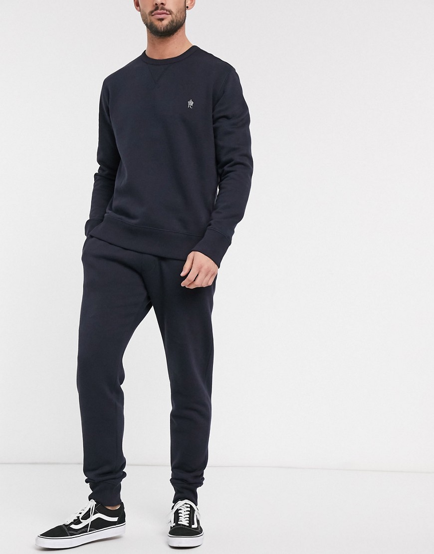French Connection Essentials - Joggers slim blu navy