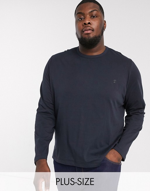 French Connection Essentials Plus long sleeve top with logo