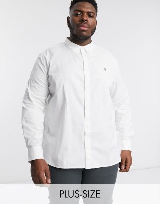 plus size white oxford shirt