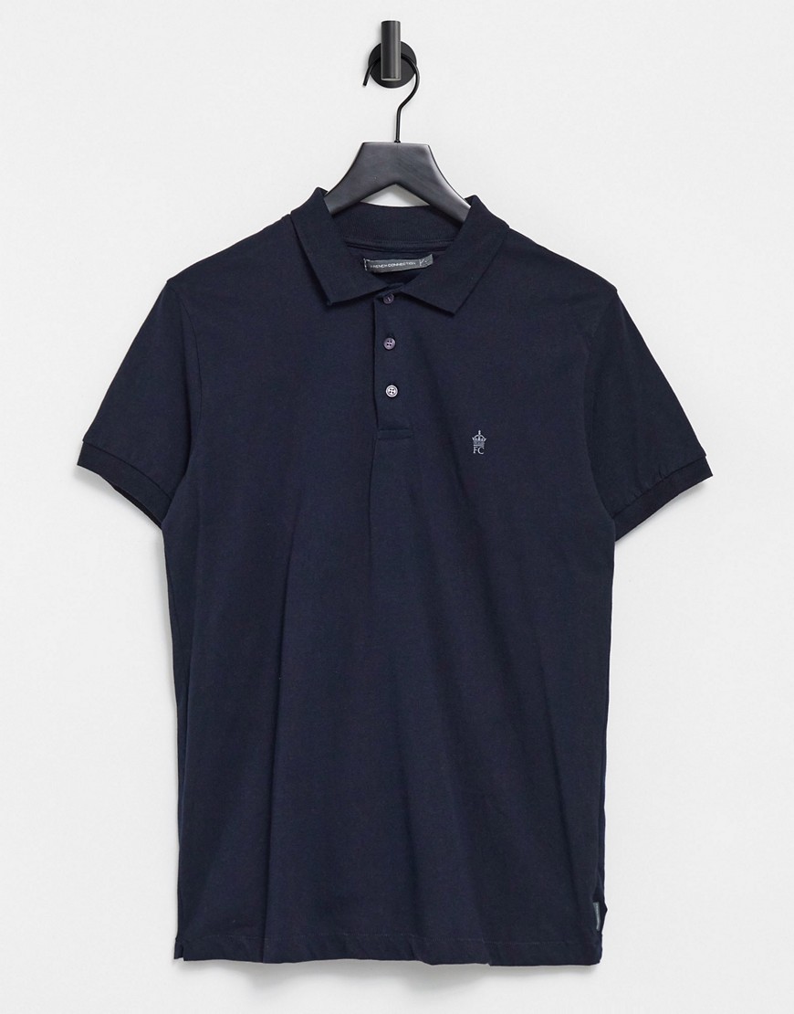 French Connection Essentials Polo In Navy