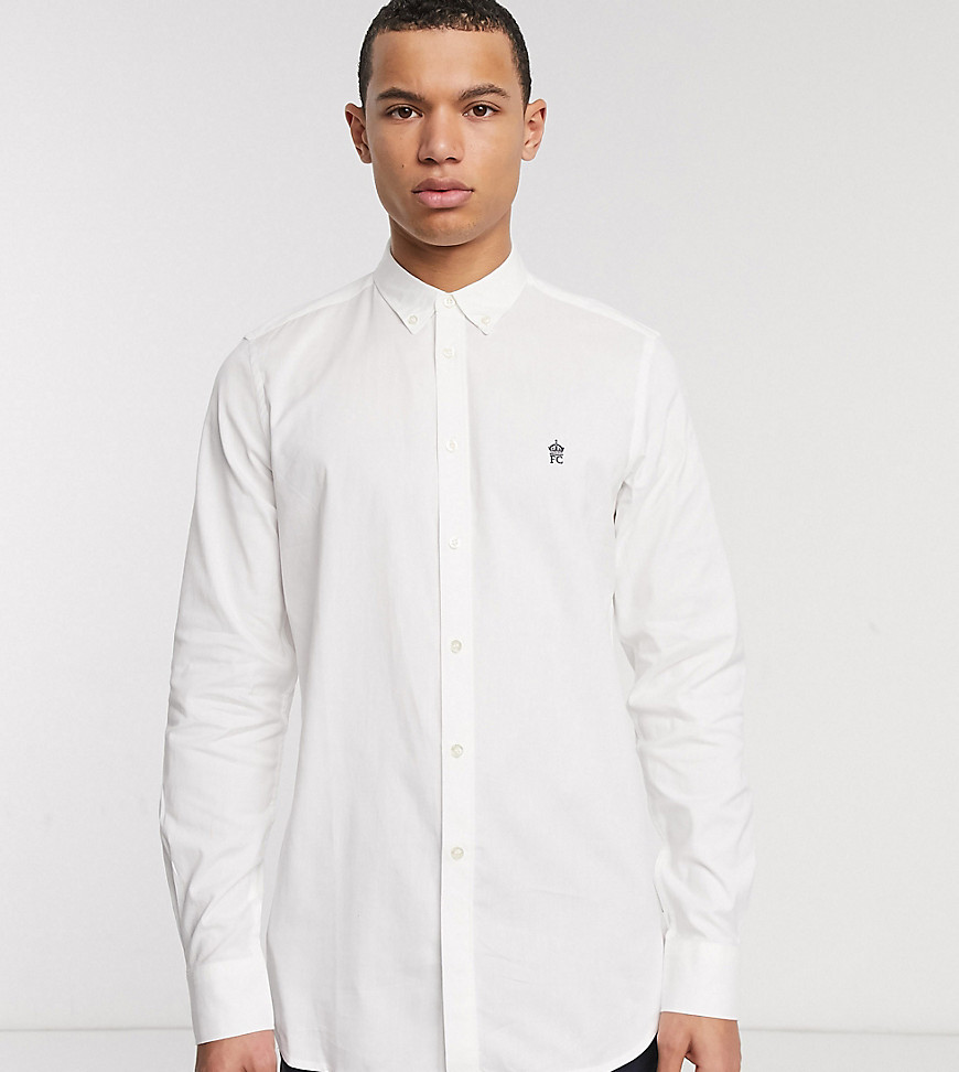 FRENCH CONNECTION ESSENTIALS TALL OXFORD SHIRT IN WHITE,52MPJ FLOW