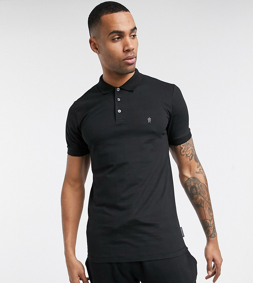 French Connection Essentials Tall polo in black
