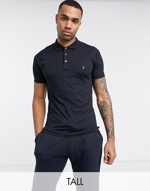 French Connection Essentials Tall polo in navy