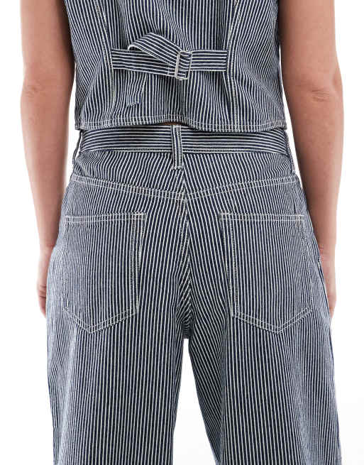 French Connection - Everett - Jeans indaco a righe in coordinato, 4 di 5