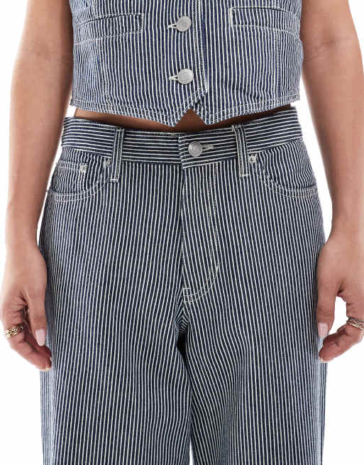 French Connection - Everett - Jeans indaco a righe in coordinato, 5 di 5