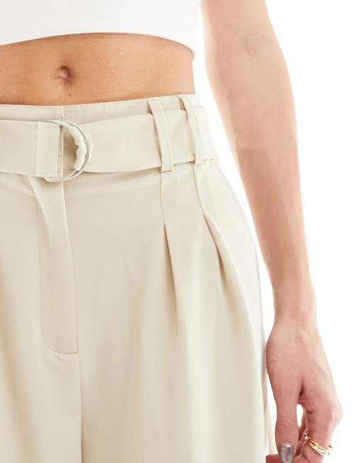 French Connection - Everlyn - Pantalon met wijde pijpen in ecru, deel van co-ord set, 4 van 5