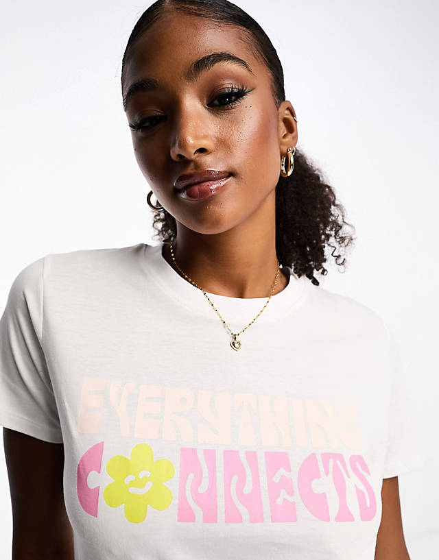 French Connection - everything connects t-shirt in white