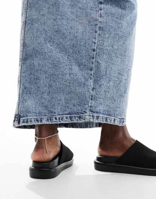 French Connection fabric sliders in black, 2 of 4