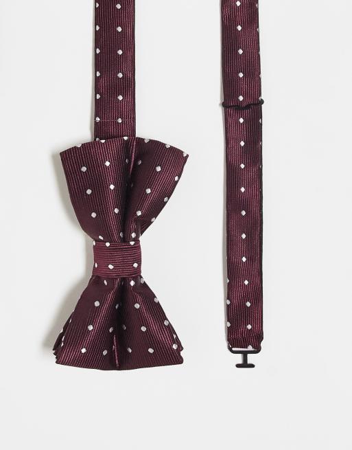 French Connection - Farfallino bordeaux a pois