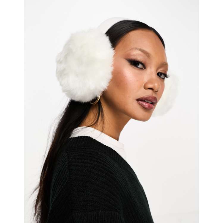 Beige Soft Faux Fur Ear Muffs, Accessories