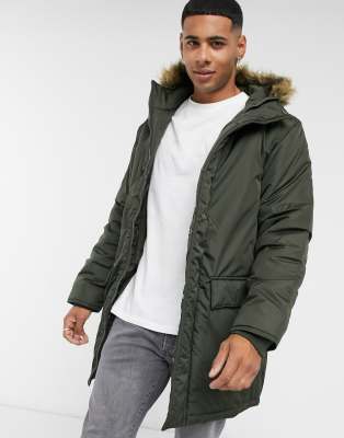 khaki hooded parka