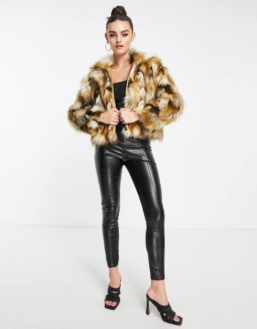 French connection golda faux fur clearance coat