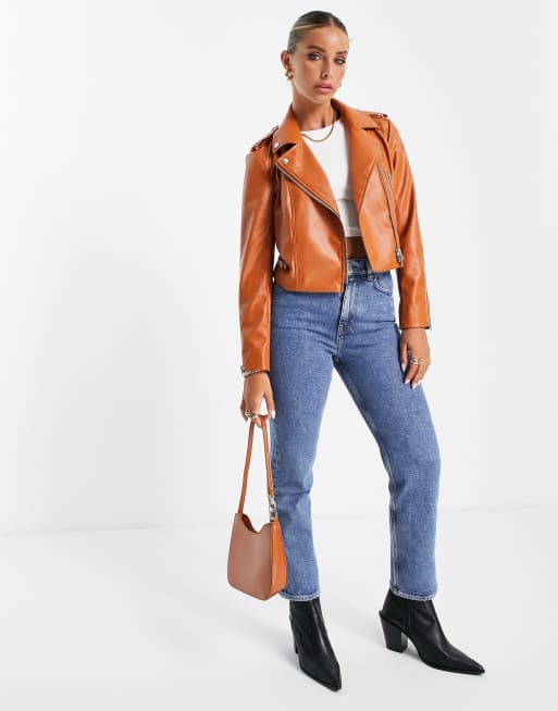 Rust on sale biker jacket