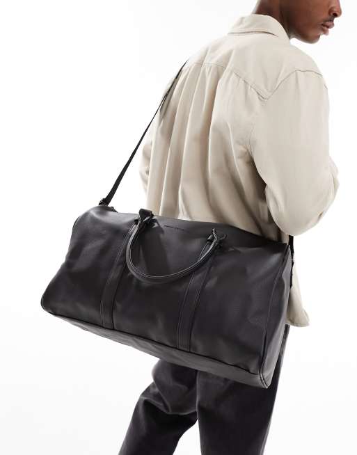 Mens faux leather holdall hot sale