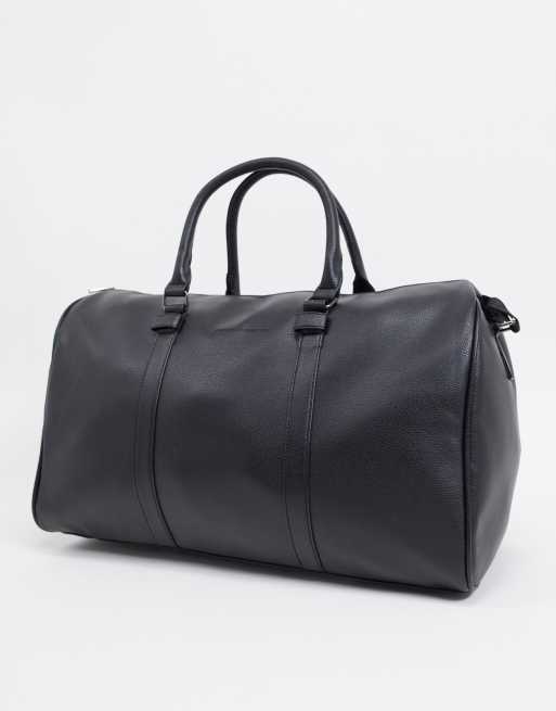 French Connection faux leather classic holdall bag ASOS