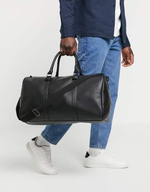 Faux leather 2025 holdall bag