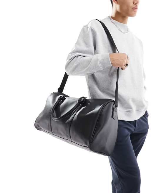 Mens faux leather holdall new arrivals